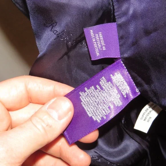 Ralph Lauren Purple Label Women Dark Blue Shawl Collar Tuxedo Jacket 0 NWT